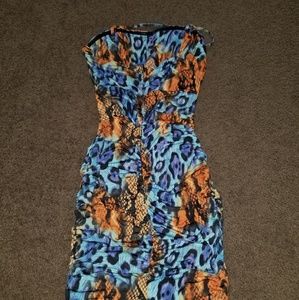 Snakeprint halter dress